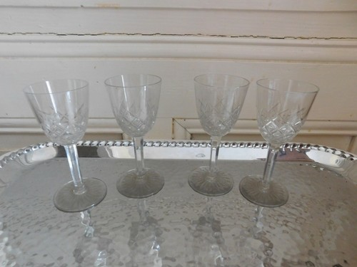 Set four small cut crystal - small,
