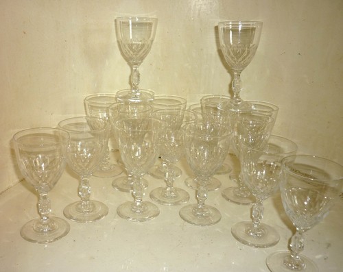 Antique crystal baccarat - 17,