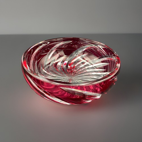 Crystal overlay cup red