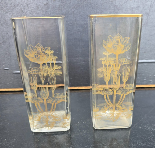 Pair baccarat vases - pair,