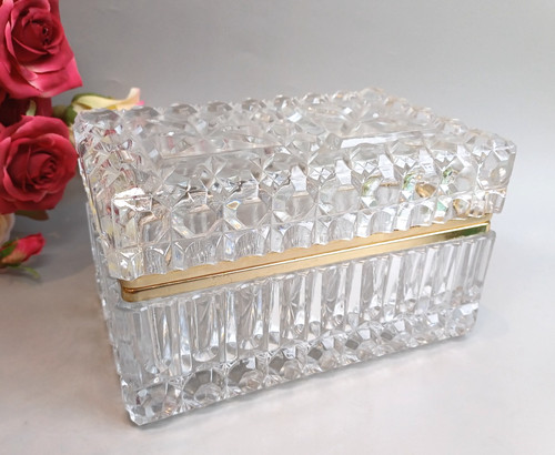 French crystal jewellery box - french,