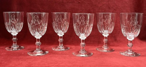 Clichy wine glasses crystal - 6,