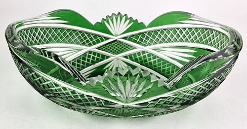 Crystal glass bowl emerald - glass,