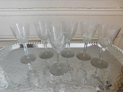 Set six small cut - of, crystal