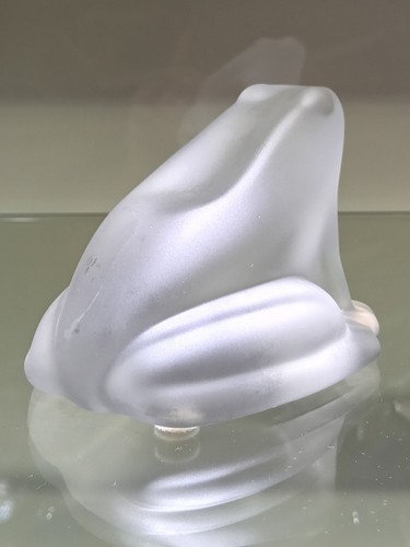 Baccarat frosted glass - frosted, frog