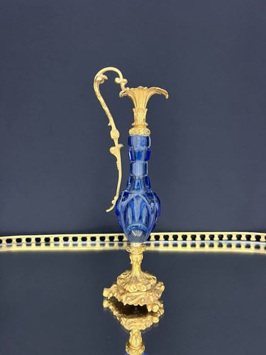 Blue crystal cut and - and, gilded
