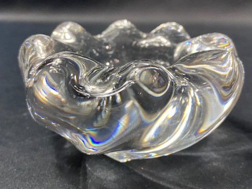Crystal pocket bowl signed - crystal,