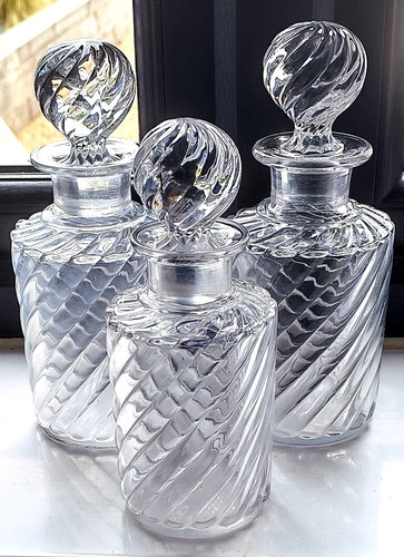 Antique baccarat bamboo trio - antique, 'bamboo'