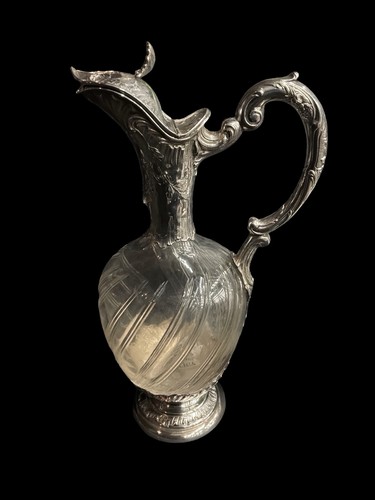 French silver mounted cut - silver-mounted,