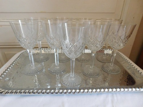 Set nine cut crystal - crystal, water