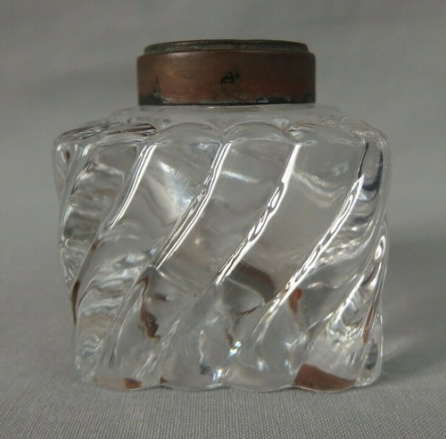 Old crystal inkwell attributed - crystal,